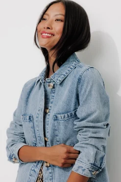 Promod ALMA veste surchemise en toile - Jean moyen Jeanmoyen Clearance