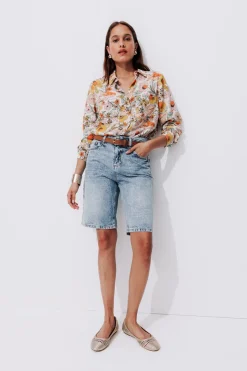 Promod Bermuda en jean Femme - Jean moyen Jeanmoyen Outlet