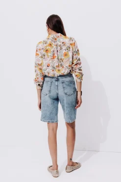 Promod Bermuda en jean Femme - Jean moyen Jeanmoyen Outlet