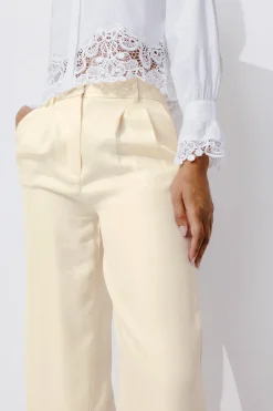 Promod BILLY pantalon lyocell Femme - Ecru Best