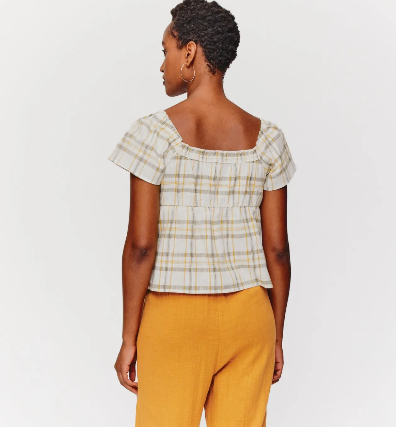 Promod Blouse à carreaux Femme - Carreaux écrus Carreauxécrus Outlet
