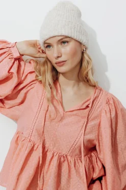 Promod Blouse à manches ballon Femme - Vieux rose Vieuxrose Discount