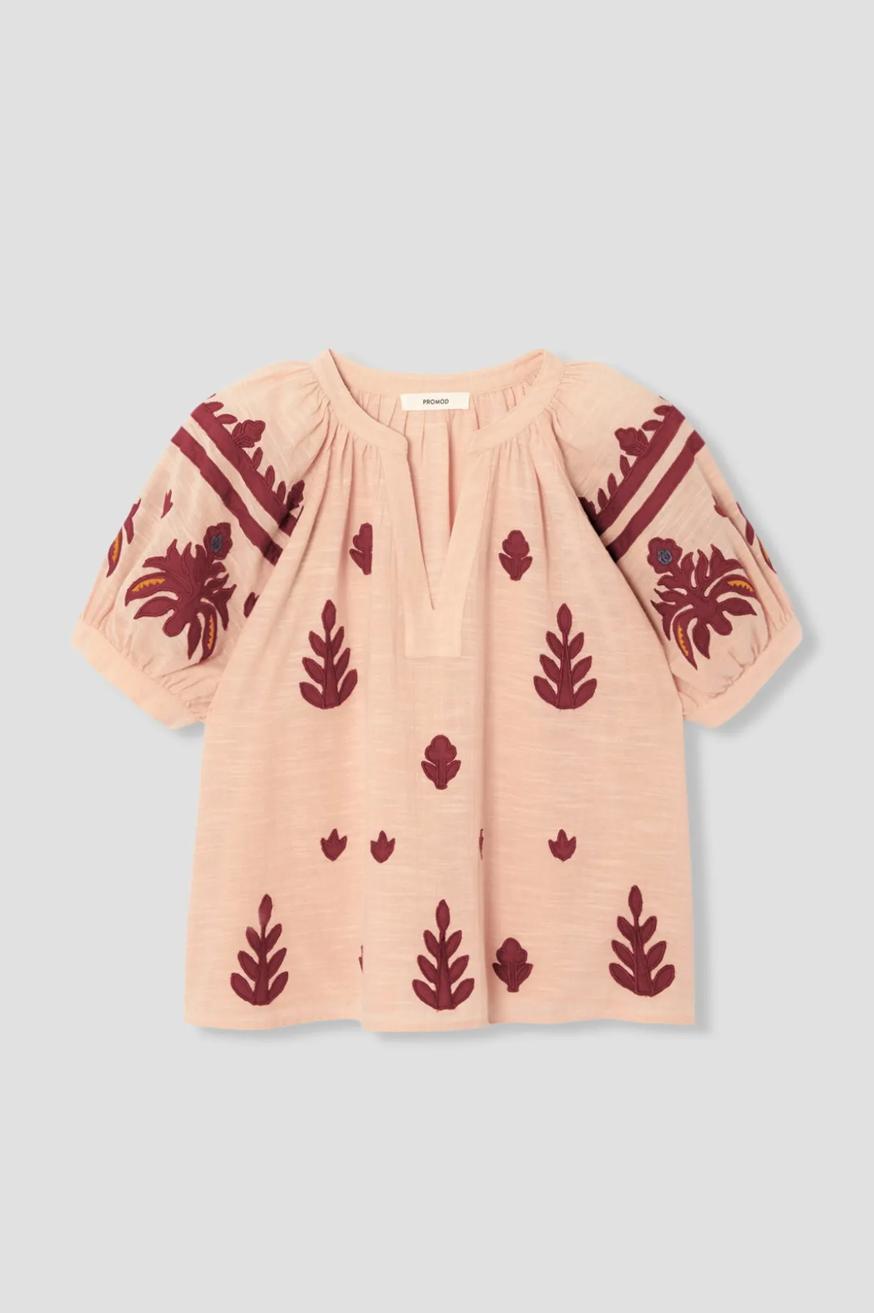 Promod Blouse brodée en coton Femme - Beige New