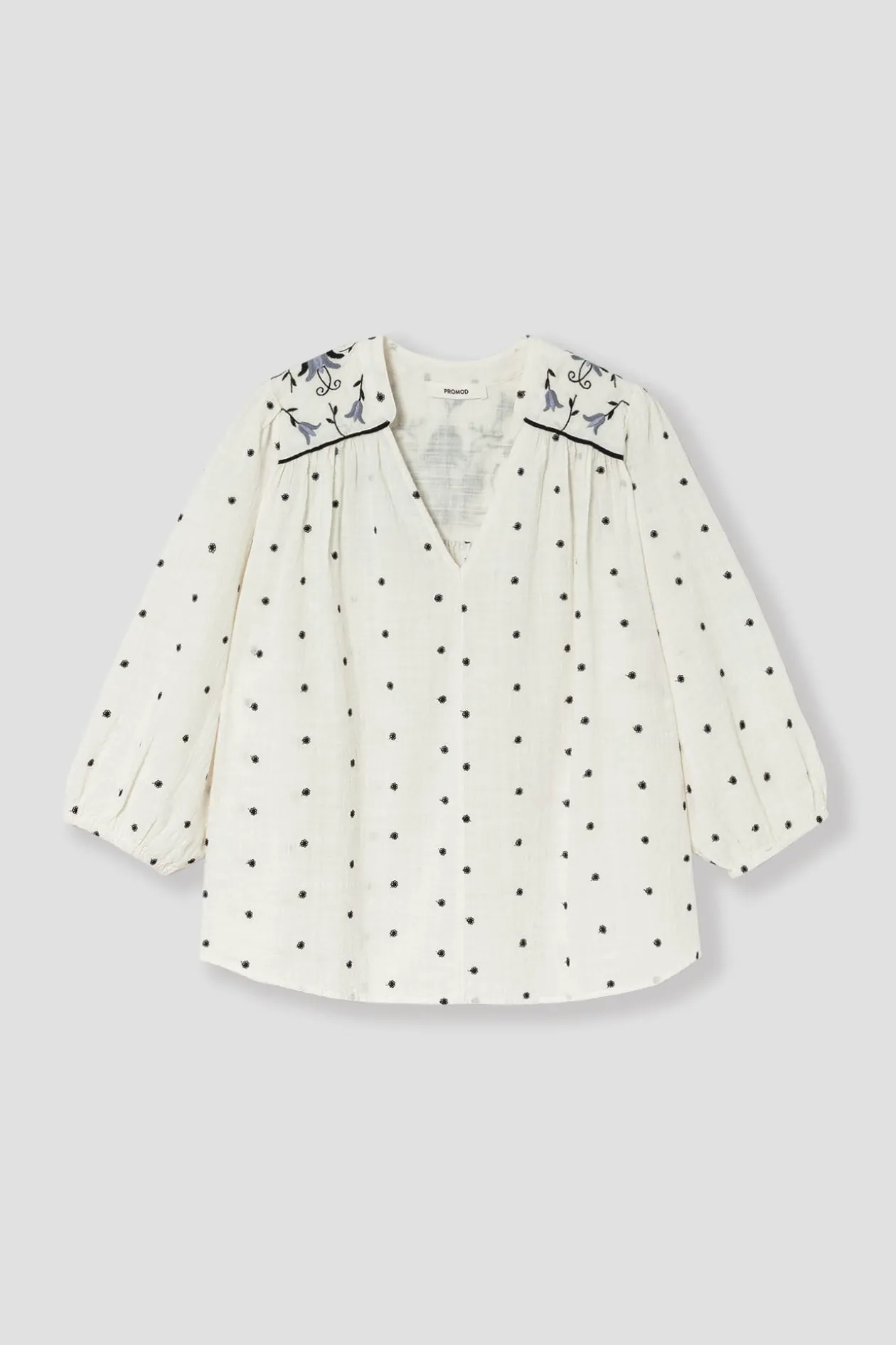 Promod Blouse brodée Femme - Ecru New