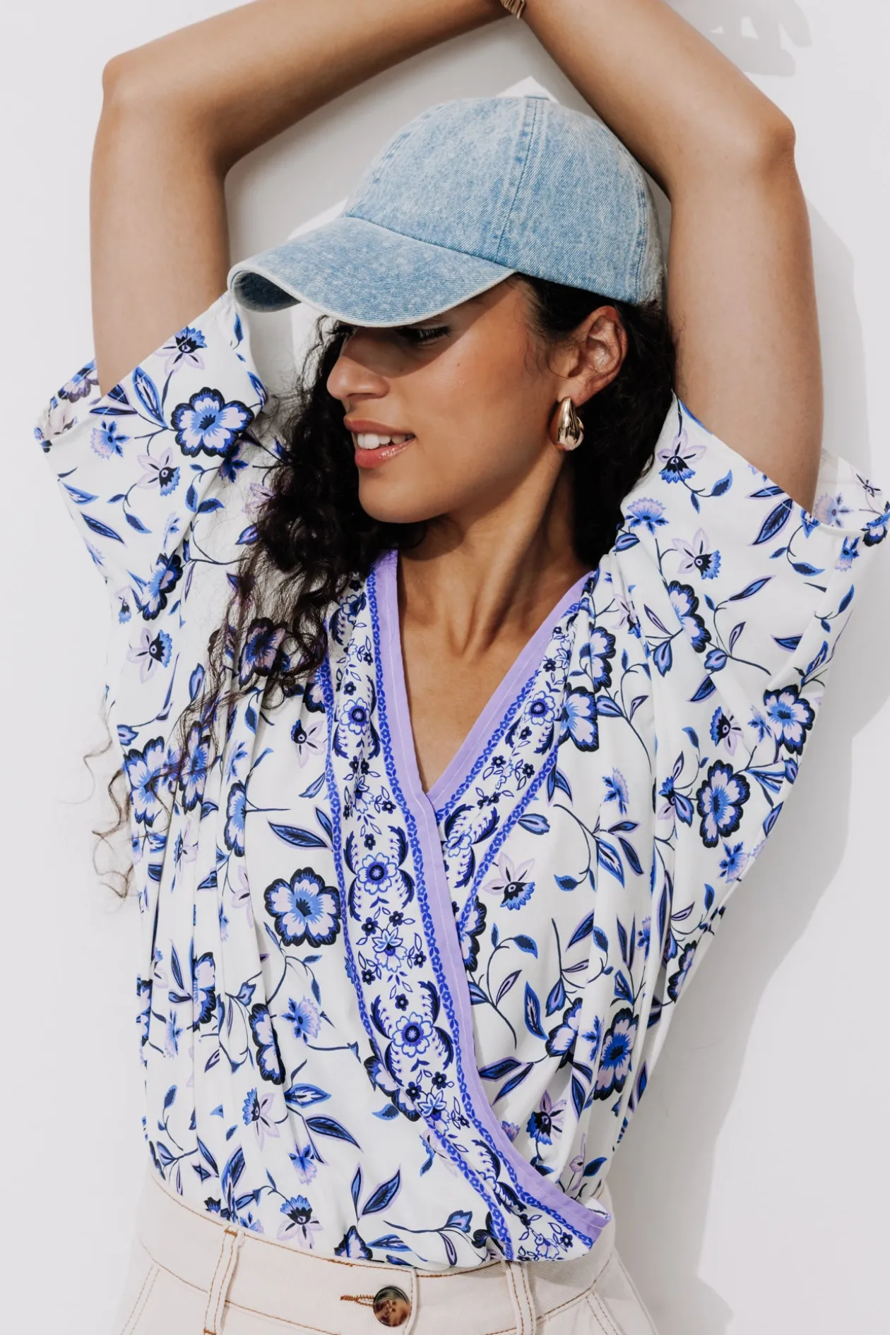 Promod Blouse cache-cœur imprimée - Imprimé écru Impriméécru Shop