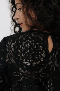 Promod Blouse en dentelle Femme - Noir Hot