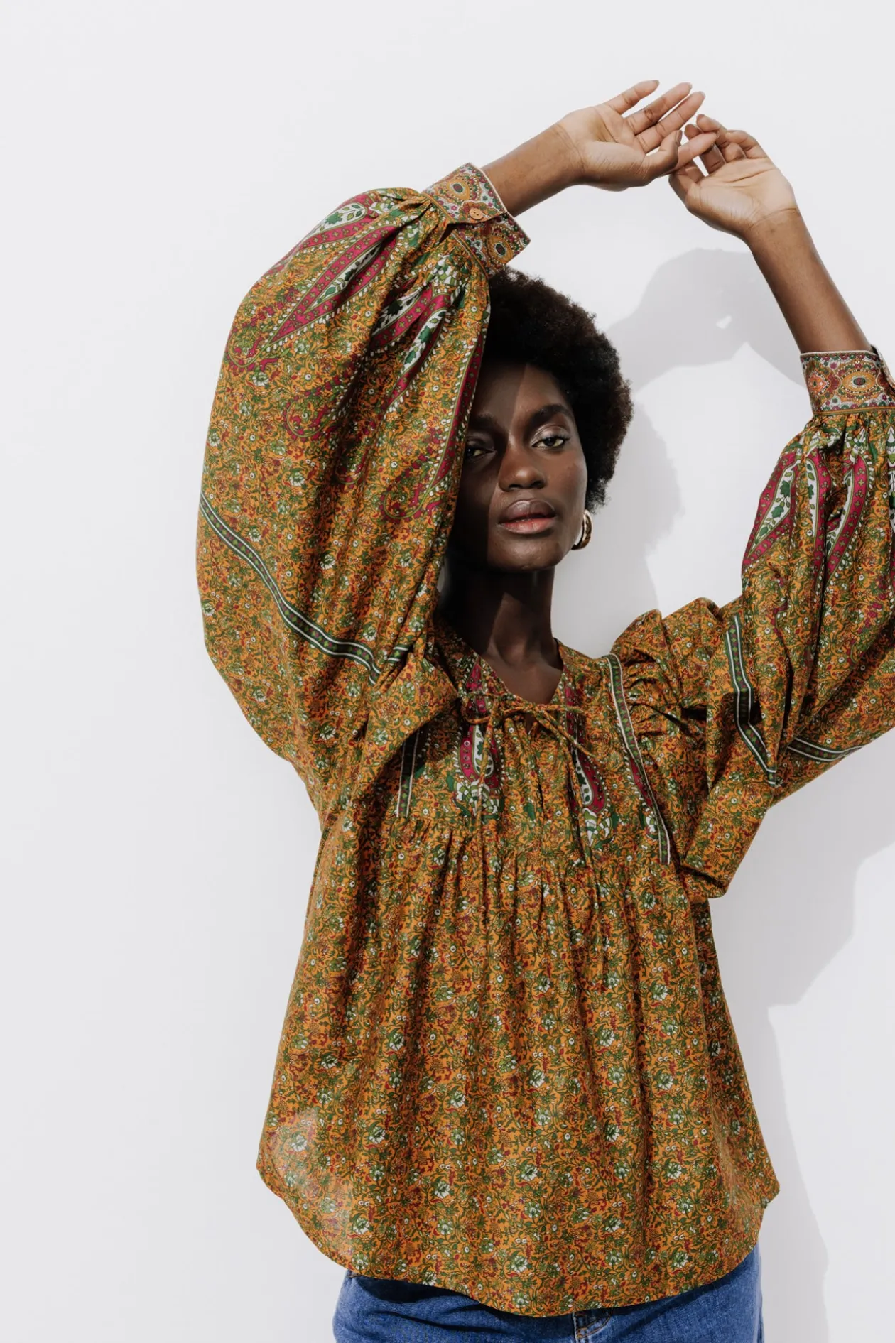 Promod Blouse imprimée Femme - Imprimé ocre Impriméocre Shop
