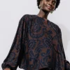 Promod Blouse imprimée oversize Femme - Imprimé marron Imprimémarron Flash Sale