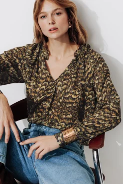 Promod Blouse légère imprimée Femme - Imprimé marron Imprimémarron Best Sale