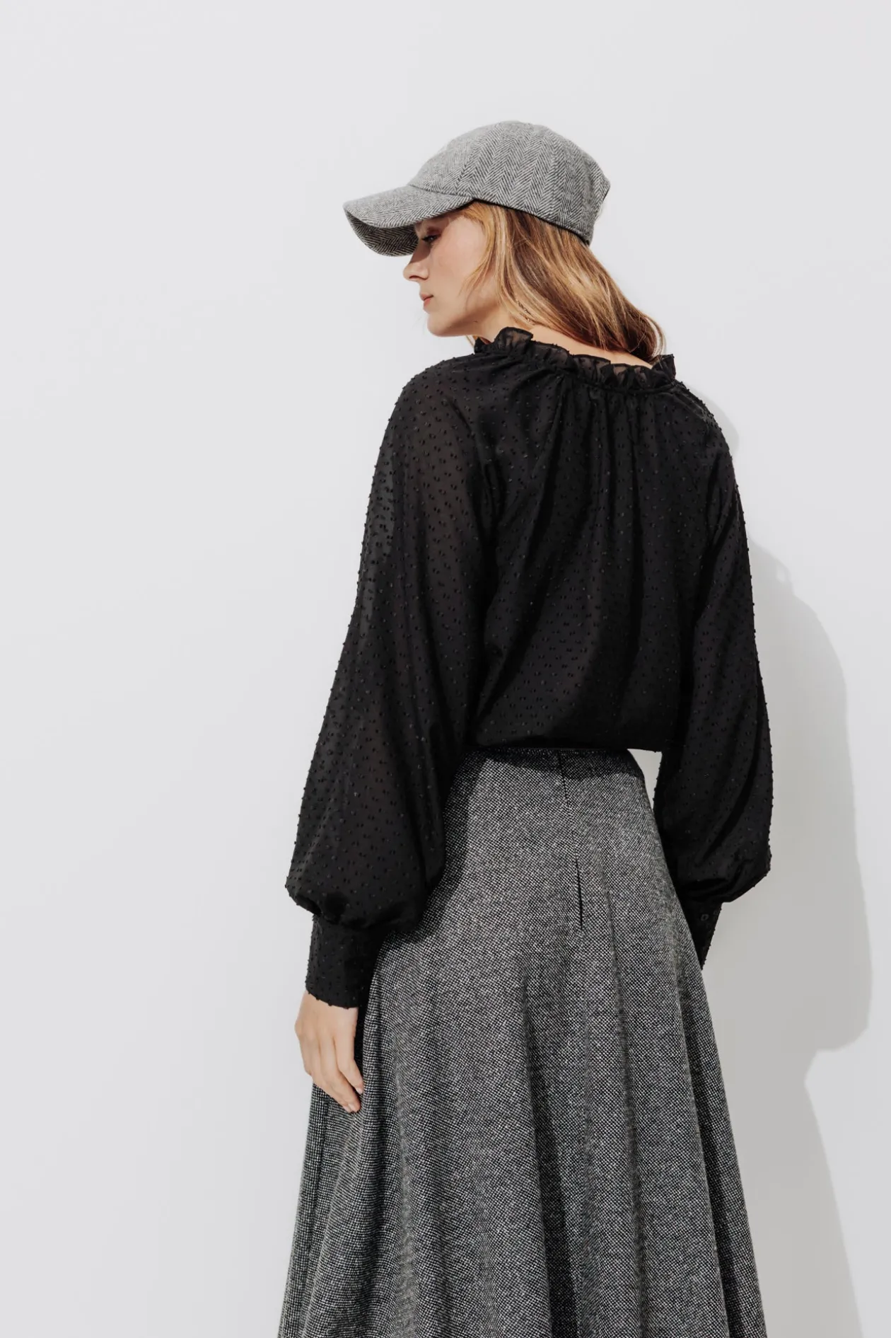 Promod Blouse plumetis Femme - Noir Shop