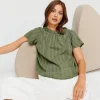 Promod Blouse romantique Femme - Kaki New