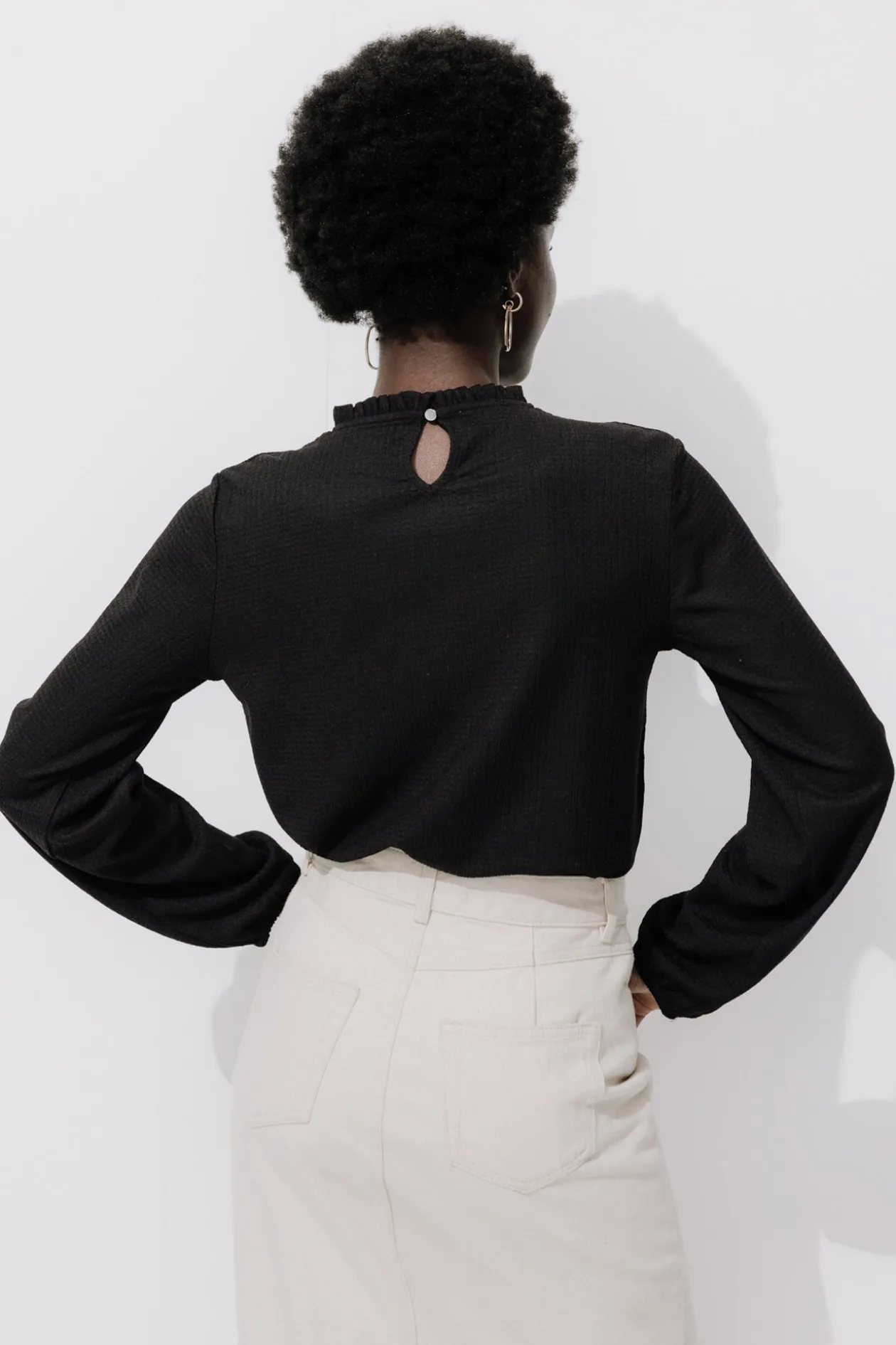 Promod Blouse romantique Femme - Noir Fashion