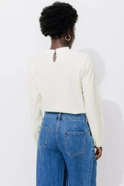 Promod Blouse romantique Femme - Ecru Clearance