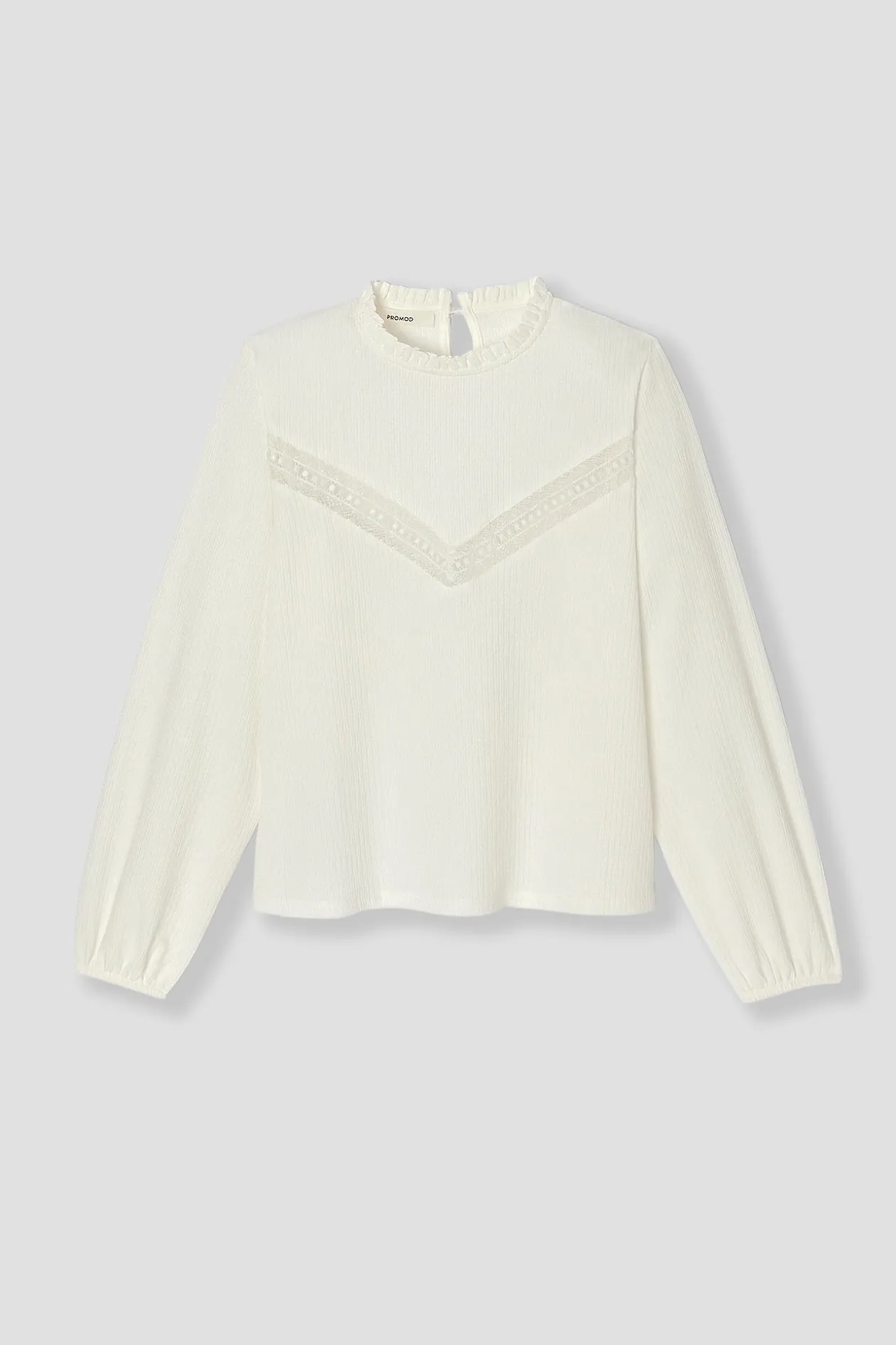 Promod Blouse romantique Femme - Ecru Clearance