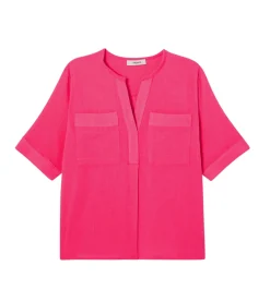Promod Blouse unie en coton Femme - Corail Shop