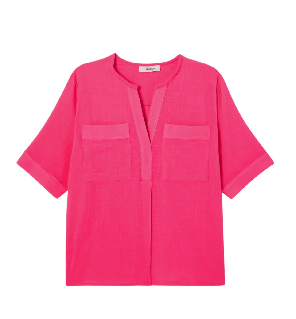 Promod Blouse unie en coton Femme - Corail Shop