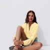 Promod Blouse unie Femme - Jaune Best Sale