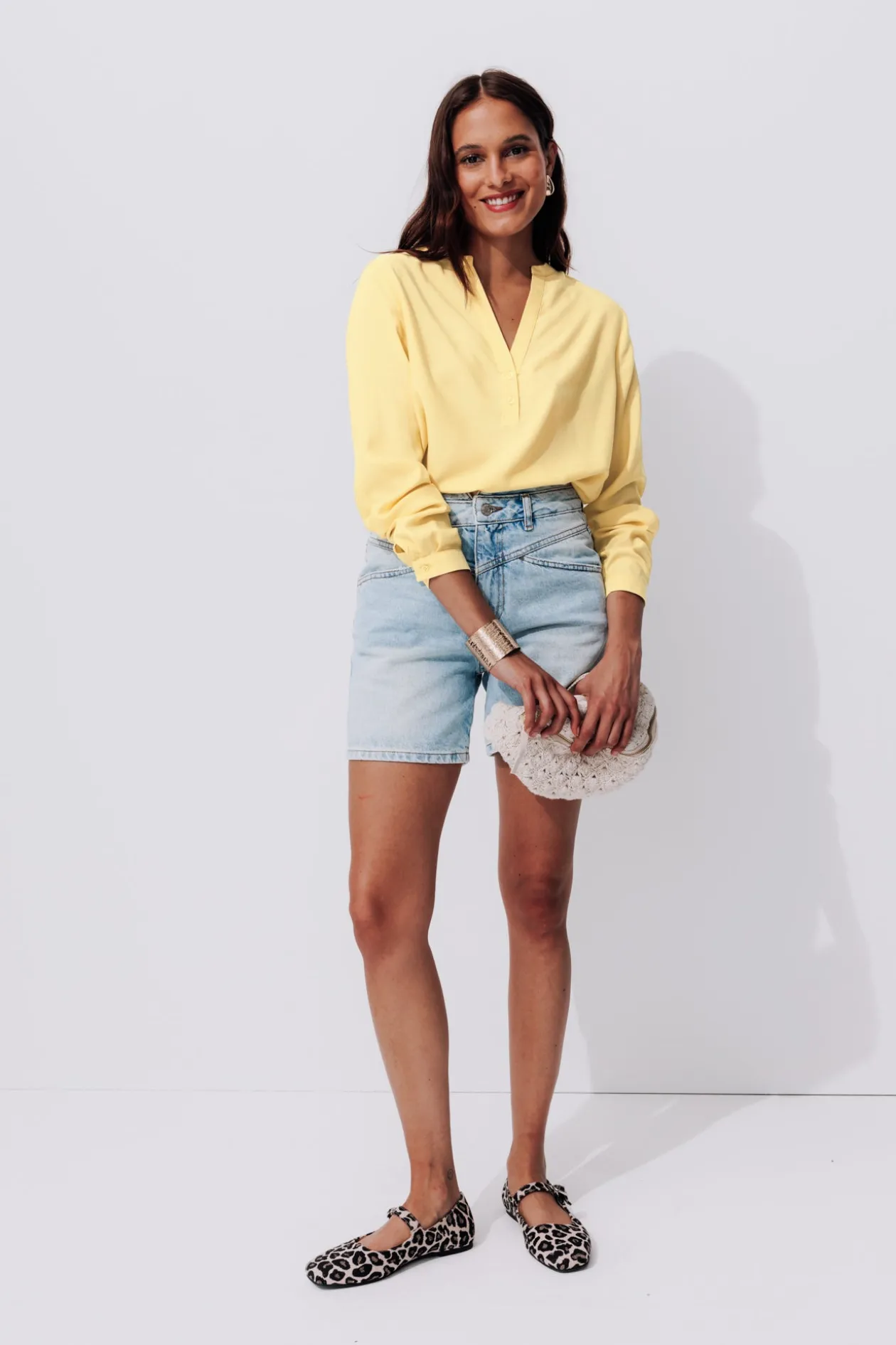 Promod Blouse unie Femme - Jaune Best Sale