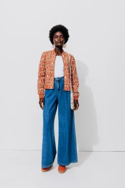 Promod Blouson bomber brodé - Terre de sienne Terredesienne Flash Sale