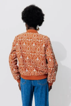 Promod Blouson bomber brodé - Terre de sienne Terredesienne Flash Sale