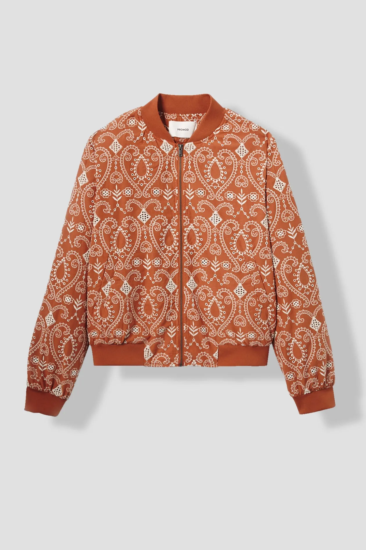 Promod Blouson bomber brodé - Terre de sienne Terredesienne Flash Sale