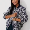 Promod Blouson bomber ikat Femme - Imprimé marine Imprimémarine Fashion