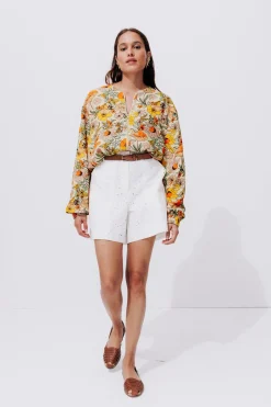 Promod Blouson bomber imprimé Femme - Imprimé écru Impriméécru Outlet