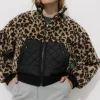 Promod Blouson court en moumoute - Imprimé multicolore Imprimémulticolore Online