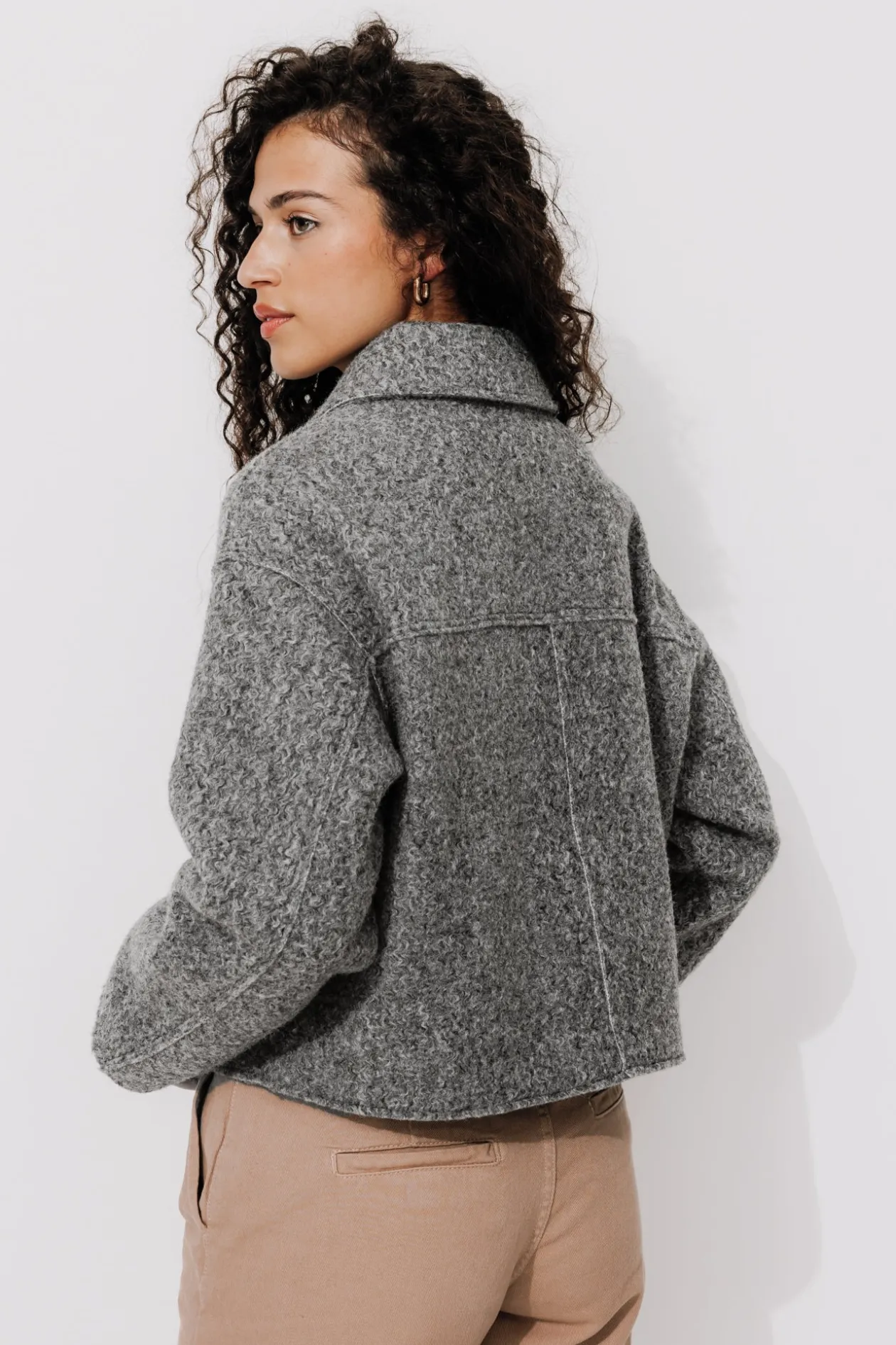 Promod Blouson court zippé Femme - Gris Best Sale