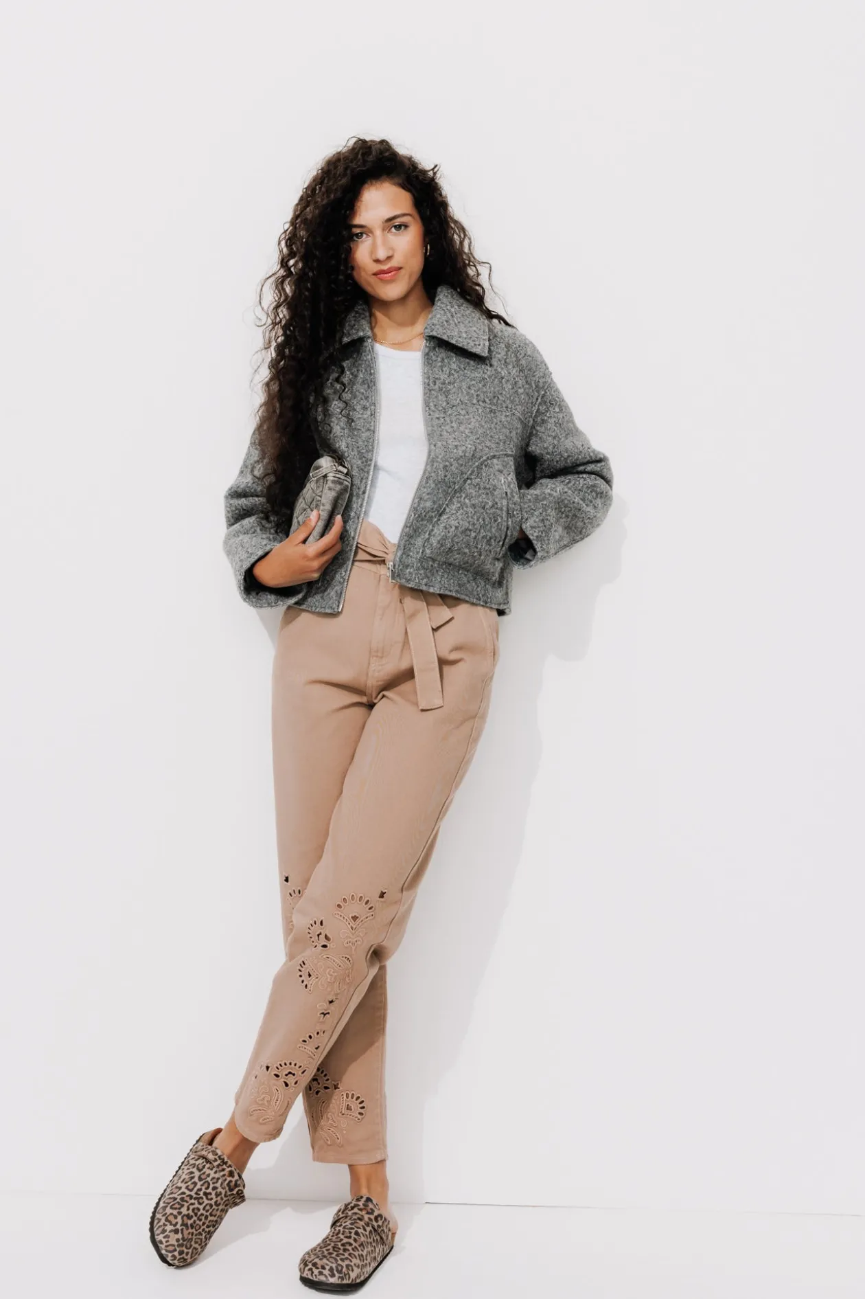 Promod Blouson court zippé Femme - Gris Best Sale
