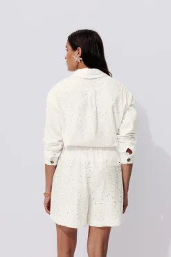 Promod Blouson en broderie anglaise - Ecru Flash Sale
