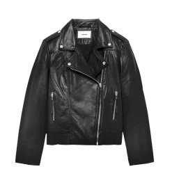 Promod Blouson en cuir Femme - Noir Cheap