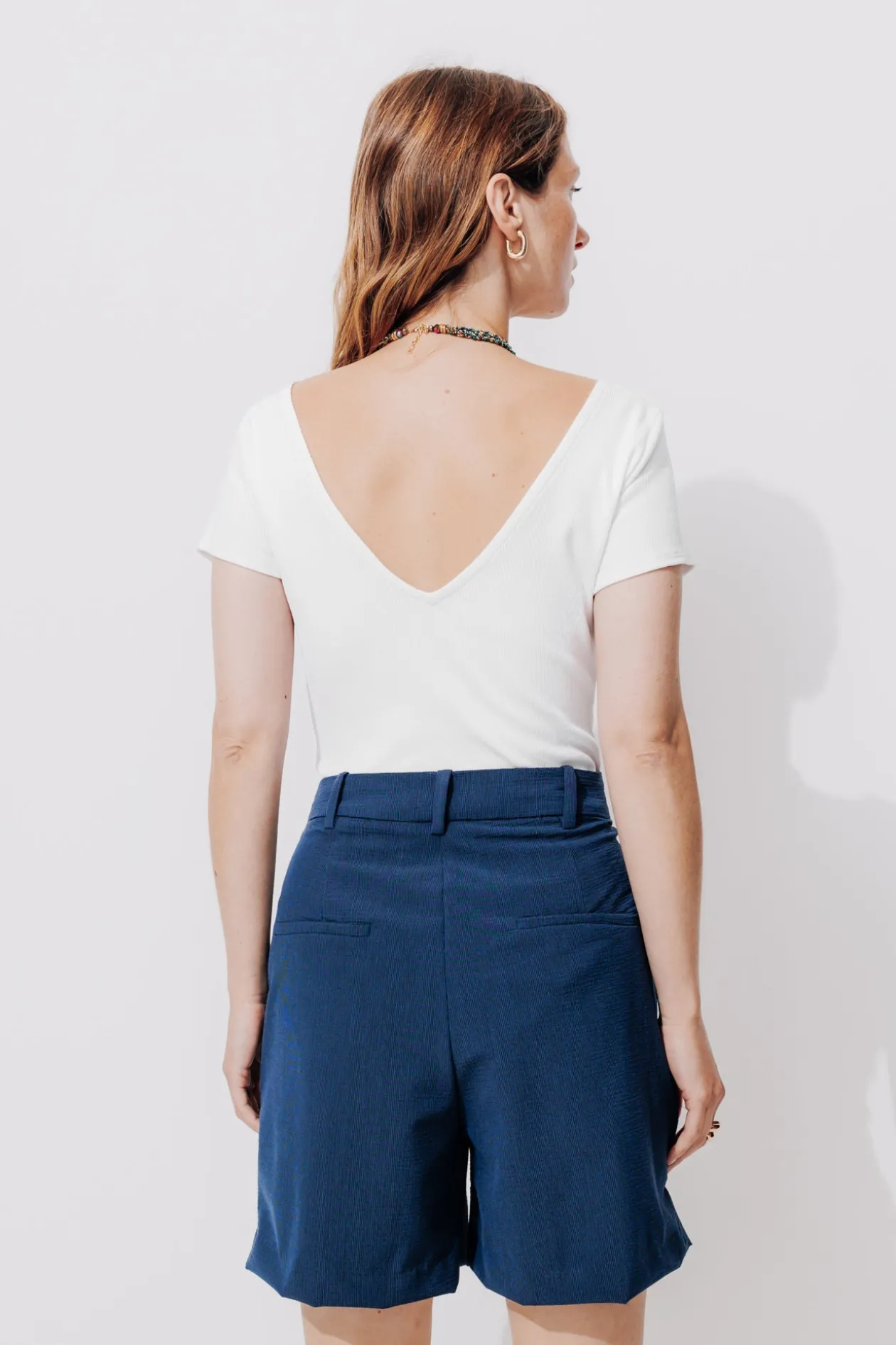 Promod Body côtelé uni Femme - Blanc Cheap