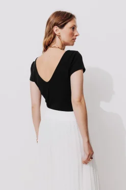 Promod Body côtelé uni Femme - Noir Cheap