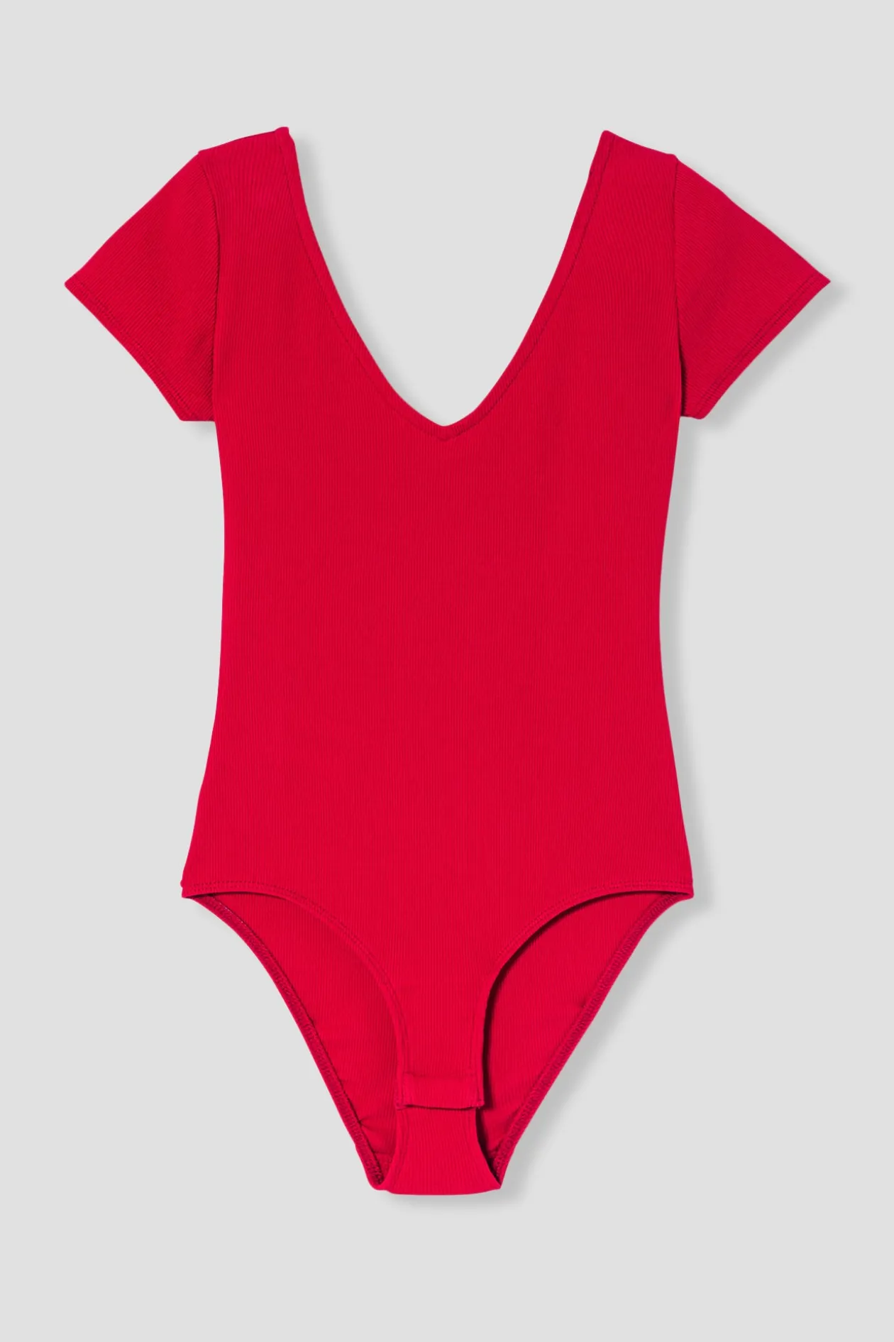 Promod Body côtelé uni Femme - Rouge New