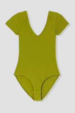 Promod Body côtelé uni Femme - Vert olive Vertolive Best Sale