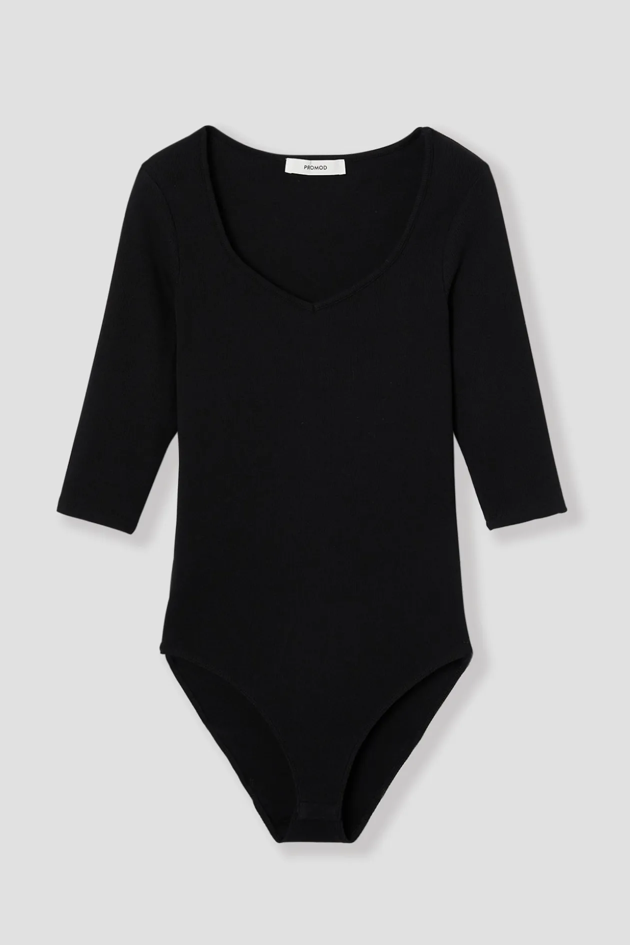Promod Body en jersey côtelé Femme - Noir Best