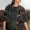 Promod Bomber à paillettes Femme - Imprimé multicolore Imprimémulticolore Outlet