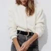 Promod Bomber en moumoute Femme - Ecru Cheap