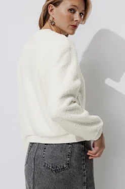 Promod Bomber en moumoute Femme - Ecru Cheap