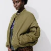 Promod Bomber uni Femme - Kaki Outlet