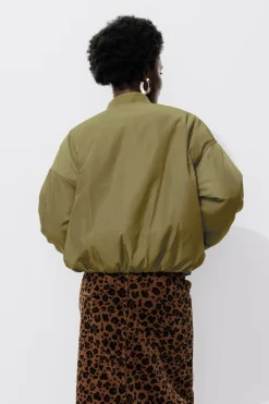 Promod Bomber uni Femme - Kaki Outlet