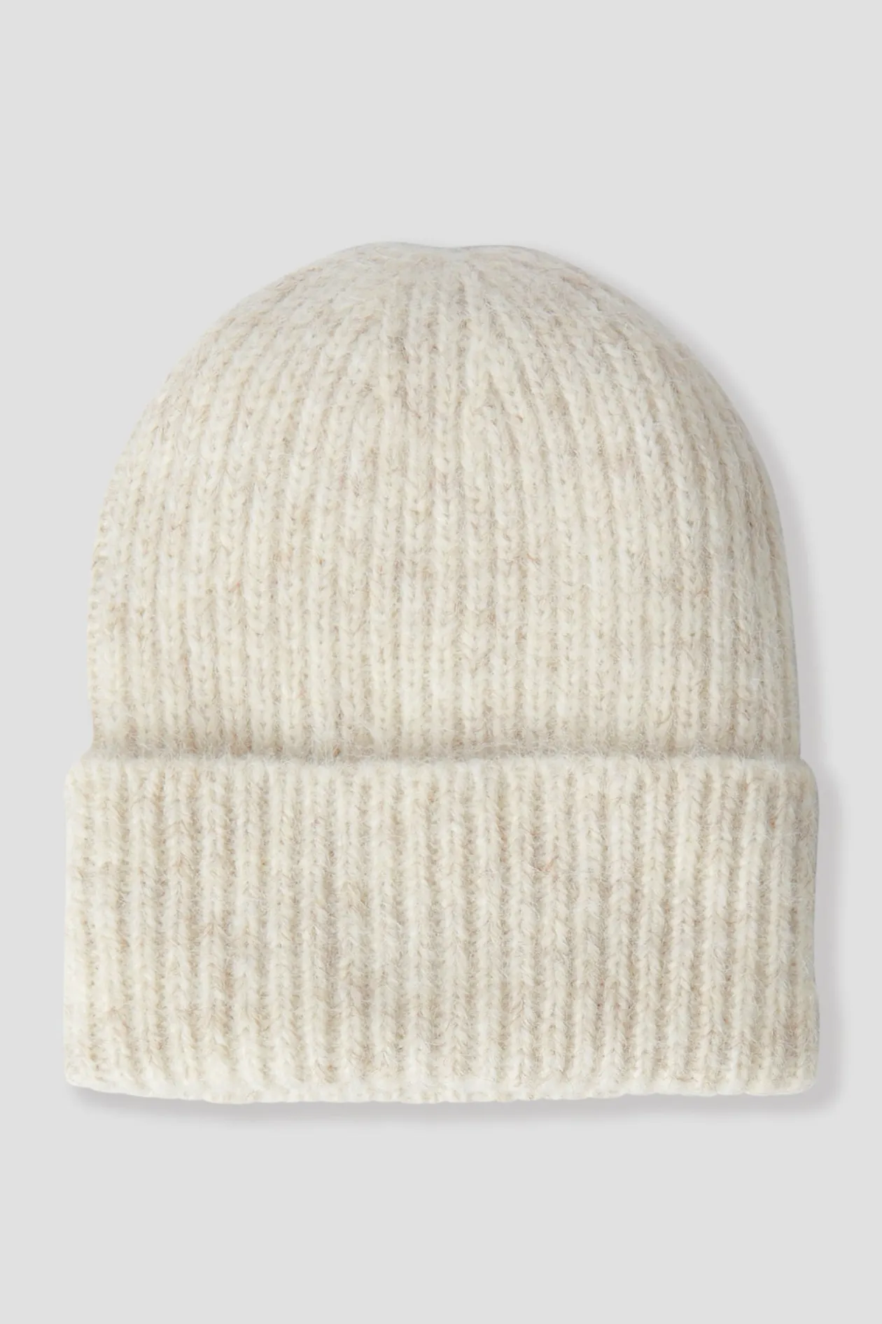 Promod Bonnet chiné côtelé Femme - Ecru Cheap