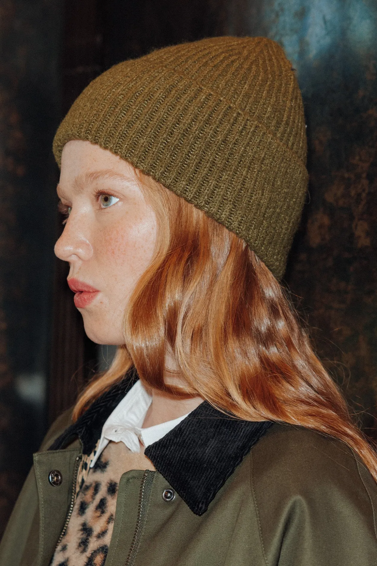 Promod Bonnet côtelé Femme - Vert olive Vertolive Sale