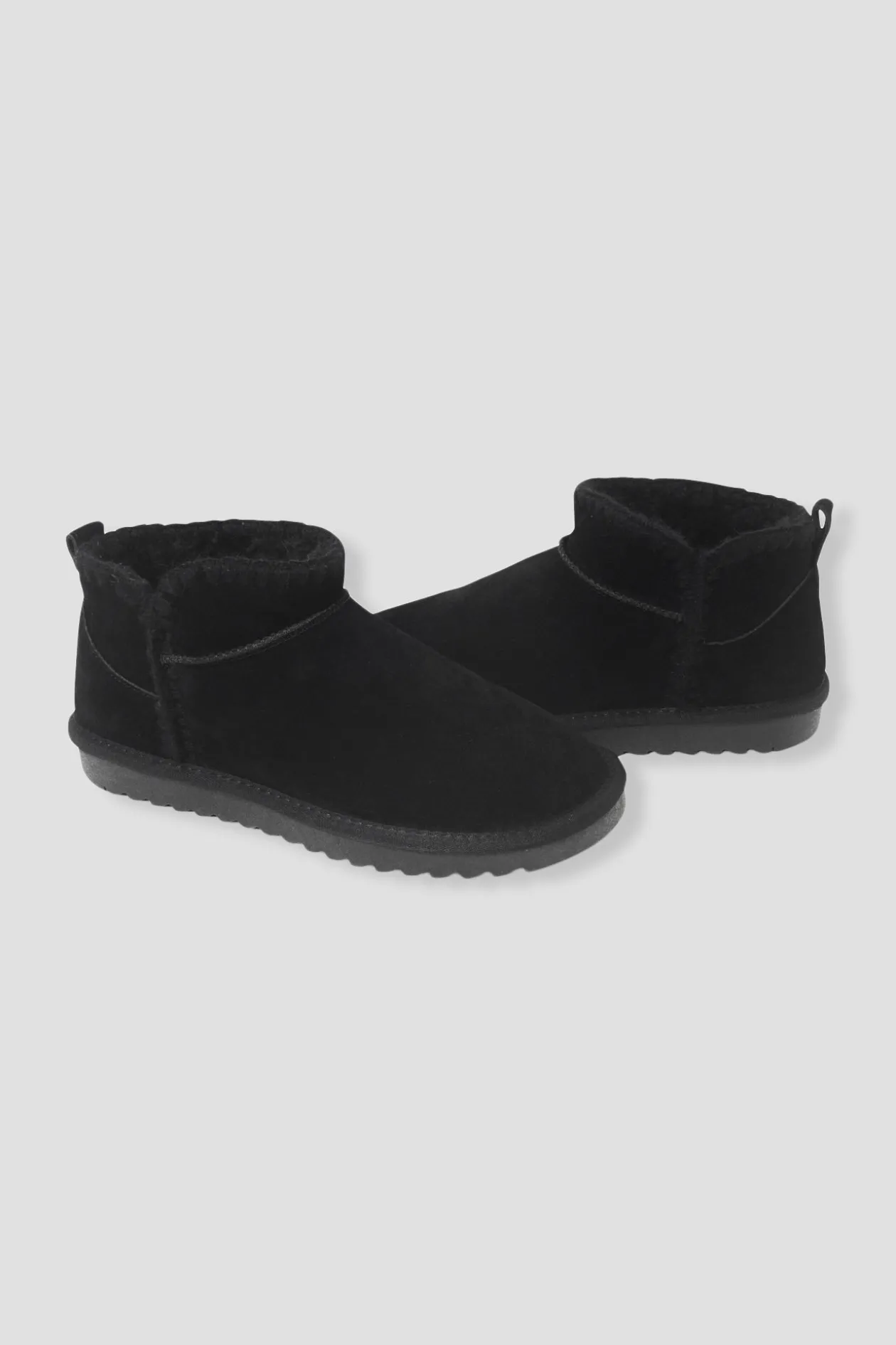 Promod Boots en cuir et moumoute - Noir Cheap
