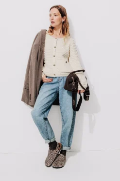 Promod Cardigan boîte en maille Femme - Ecru Clearance