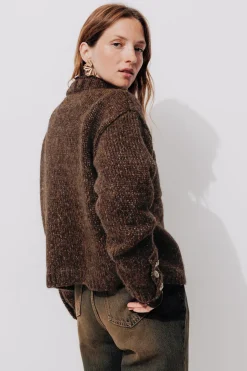 Promod Cardigan boîte irisé Femme - Marron Best Sale