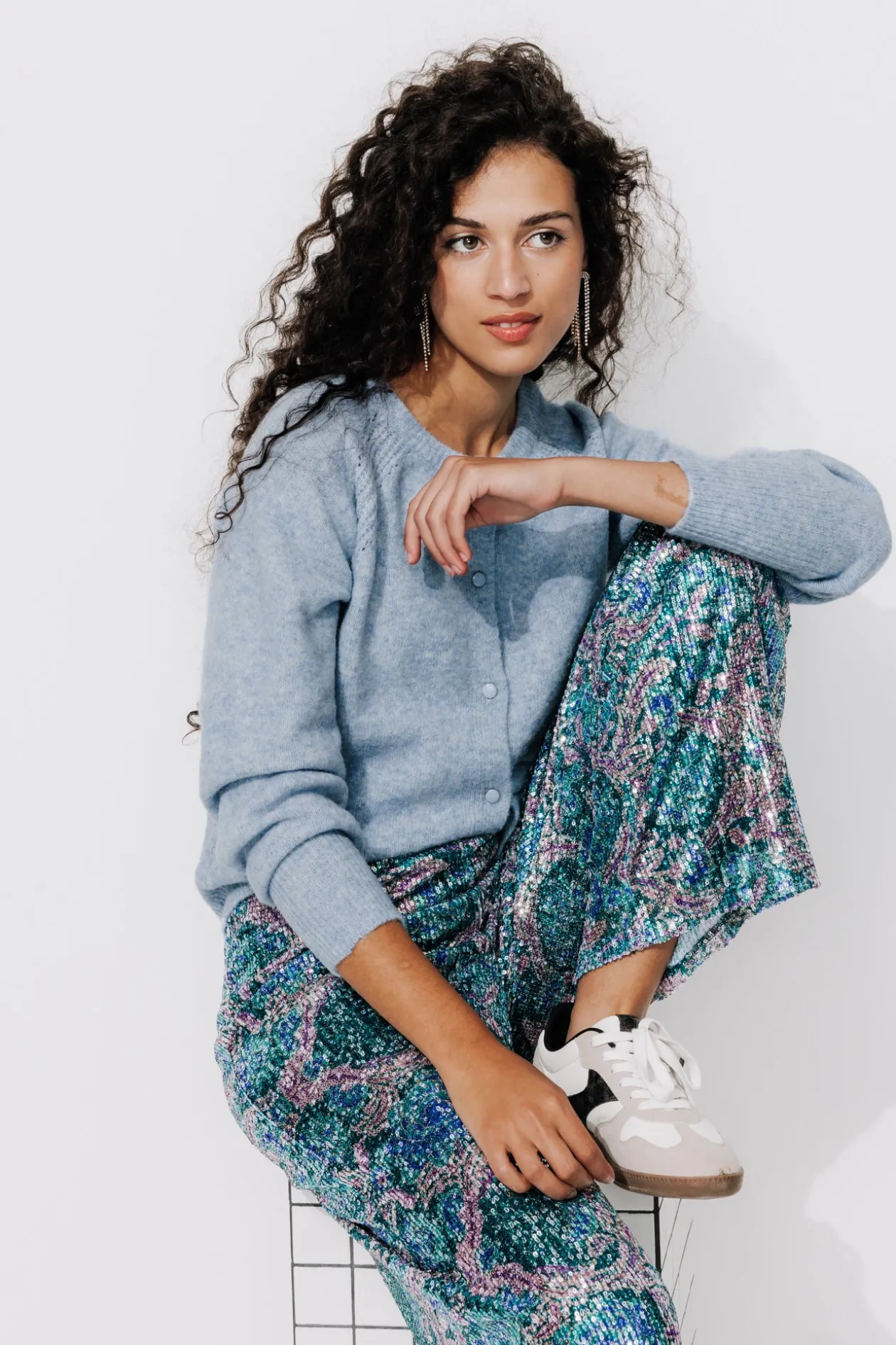 Promod Cardigan boutonné Femme - Bleu ciel foncé Bleucielfoncé Discount