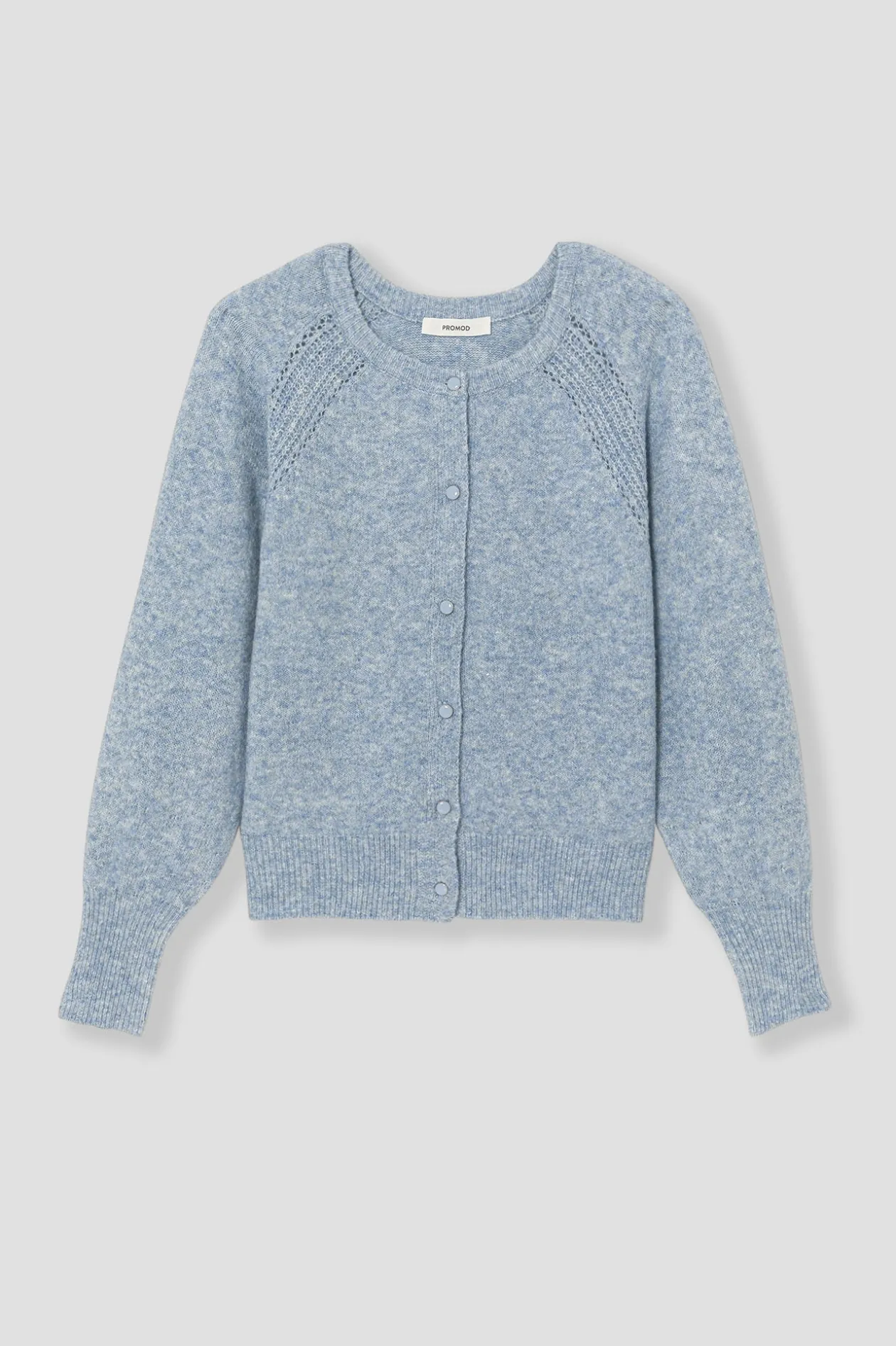 Promod Cardigan boutonné Femme - Bleu ciel foncé Bleucielfoncé Discount