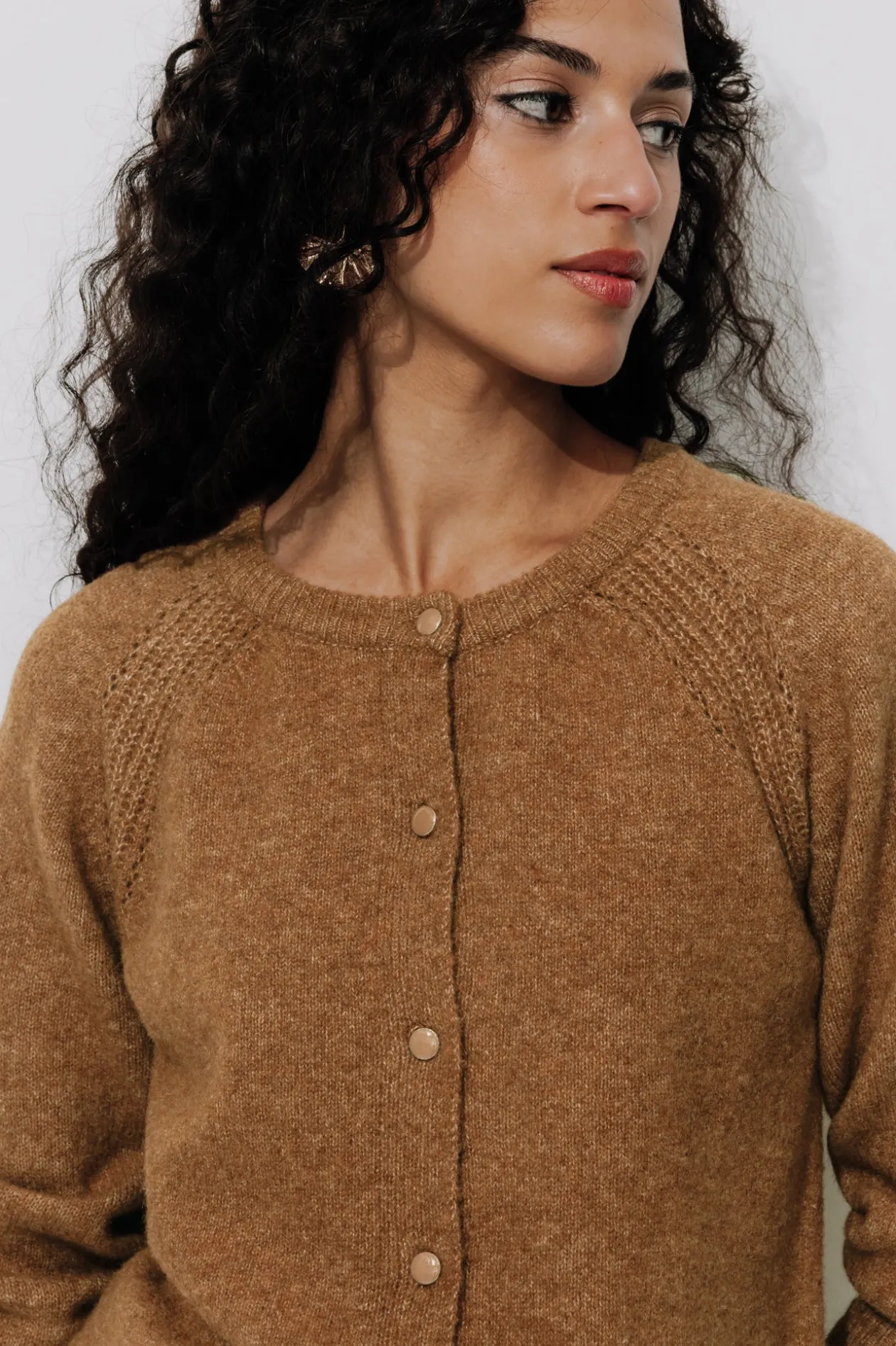Promod Cardigan boutonné Femme - Camel Store